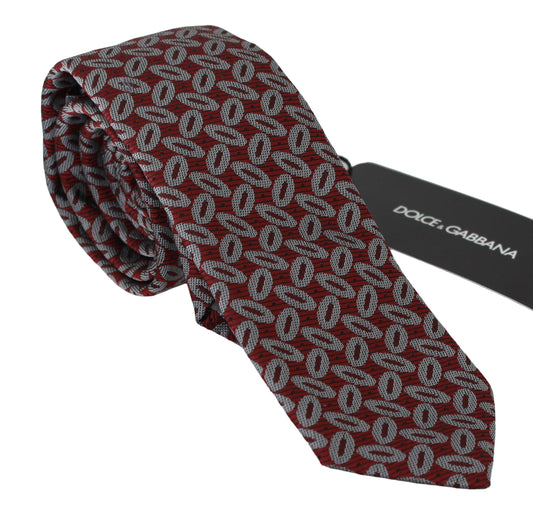 Corbata de seda estampada roja elegante