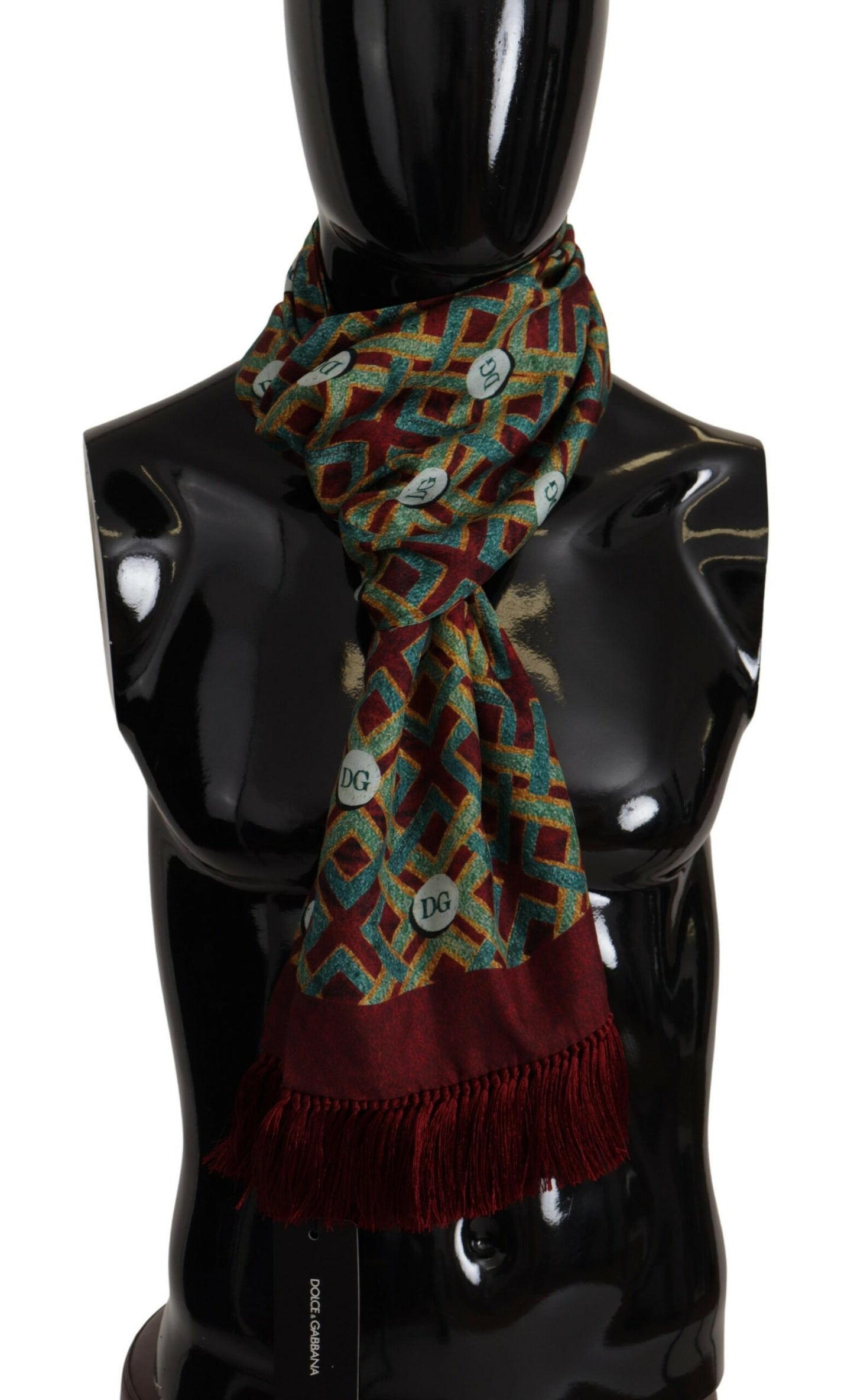 Elegant Multicolor Silk Men's Scarf Wrap