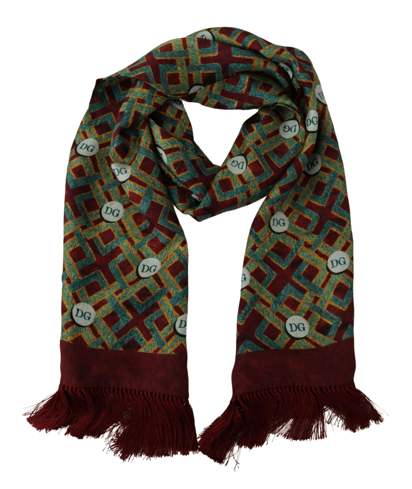 Elegant Multicolor Silk Men's Scarf Wrap