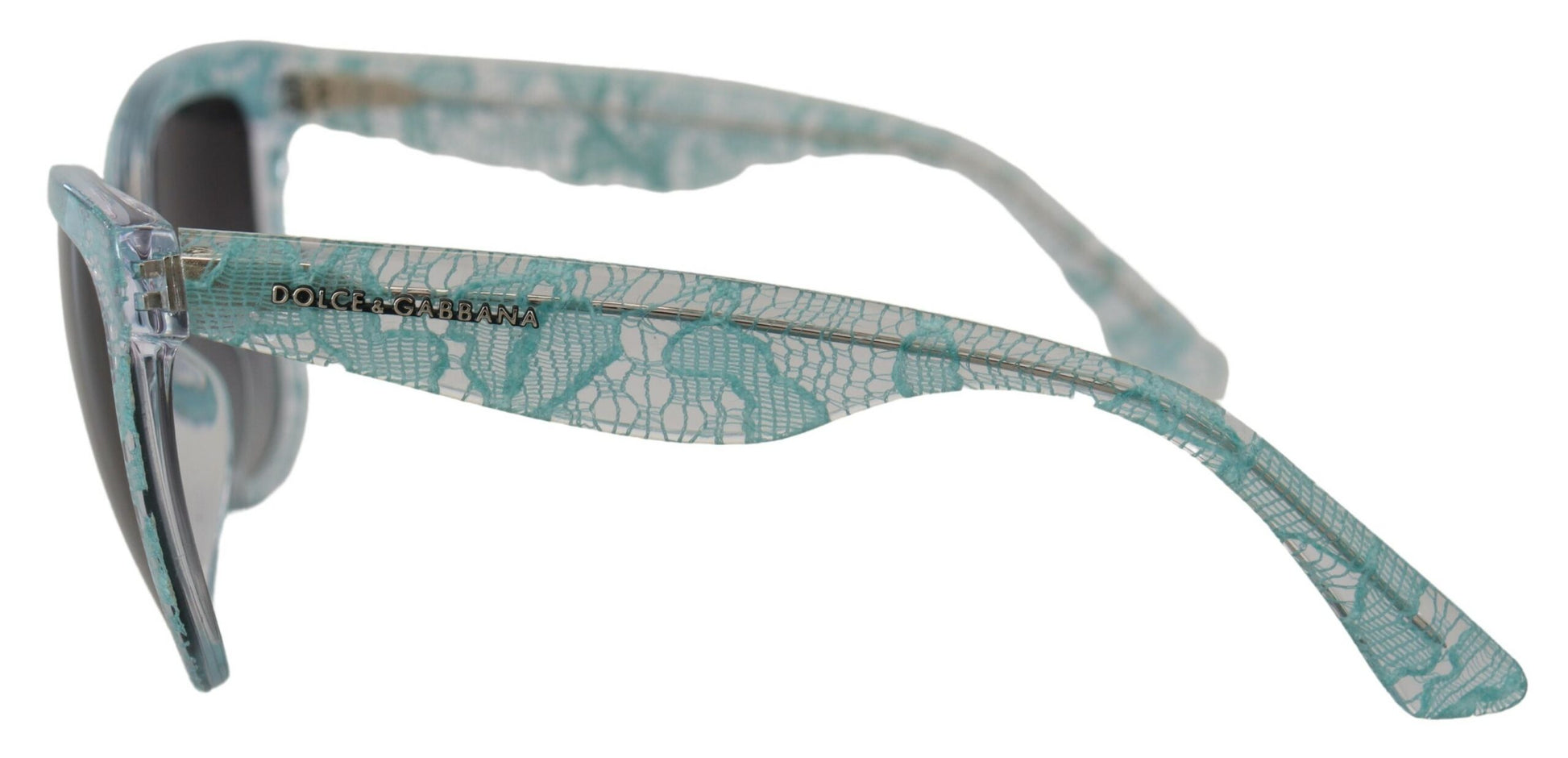 Elegantes gafas de sol con detalle de encaje azul