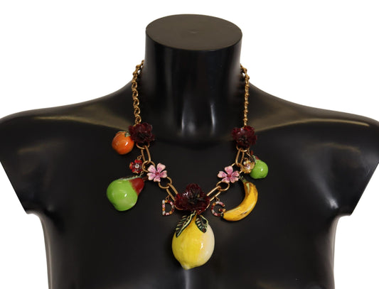 Collar de frutas Sicilia elegante y llamativo en oro