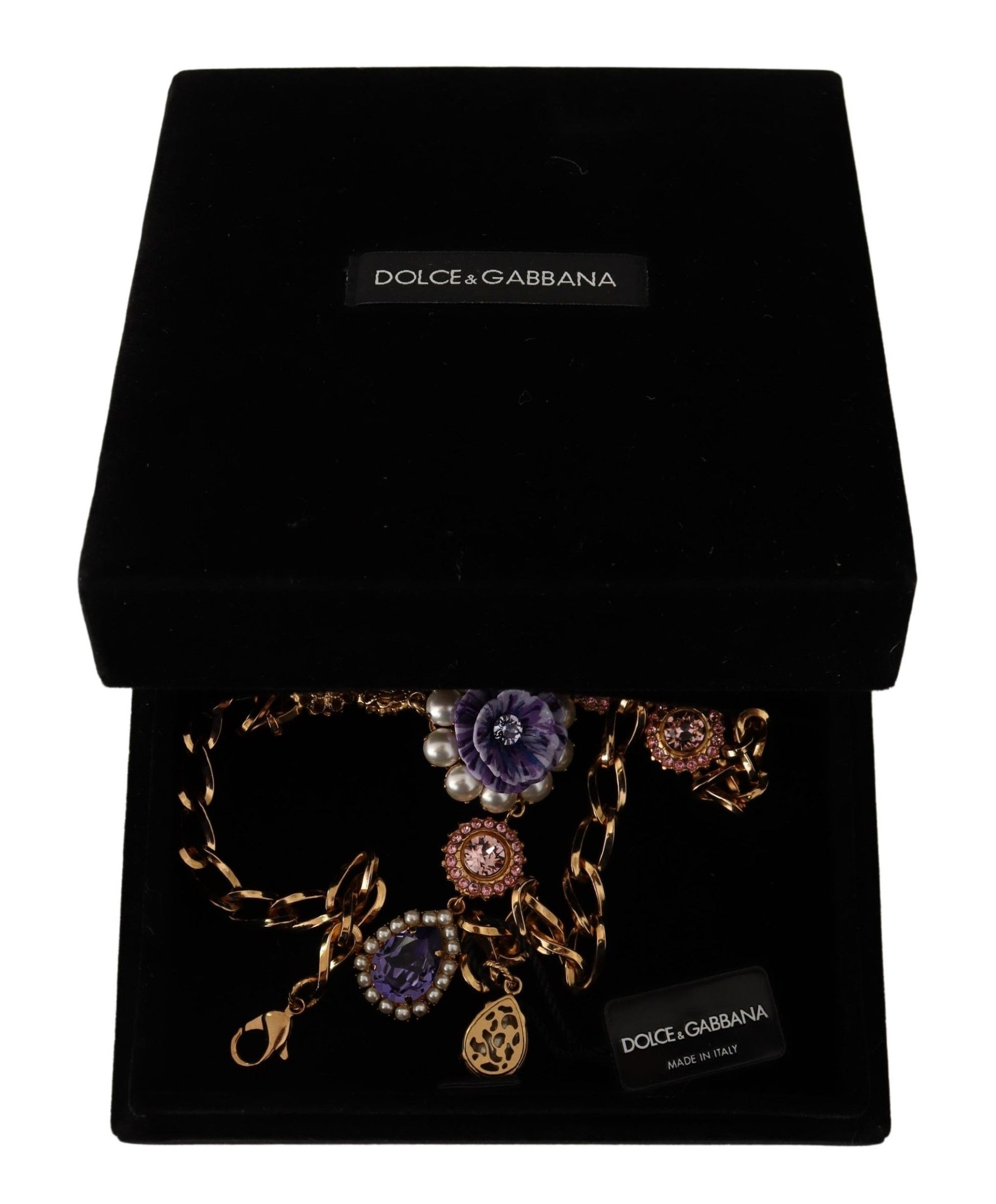 Elegante collar llamativo de cristal floral