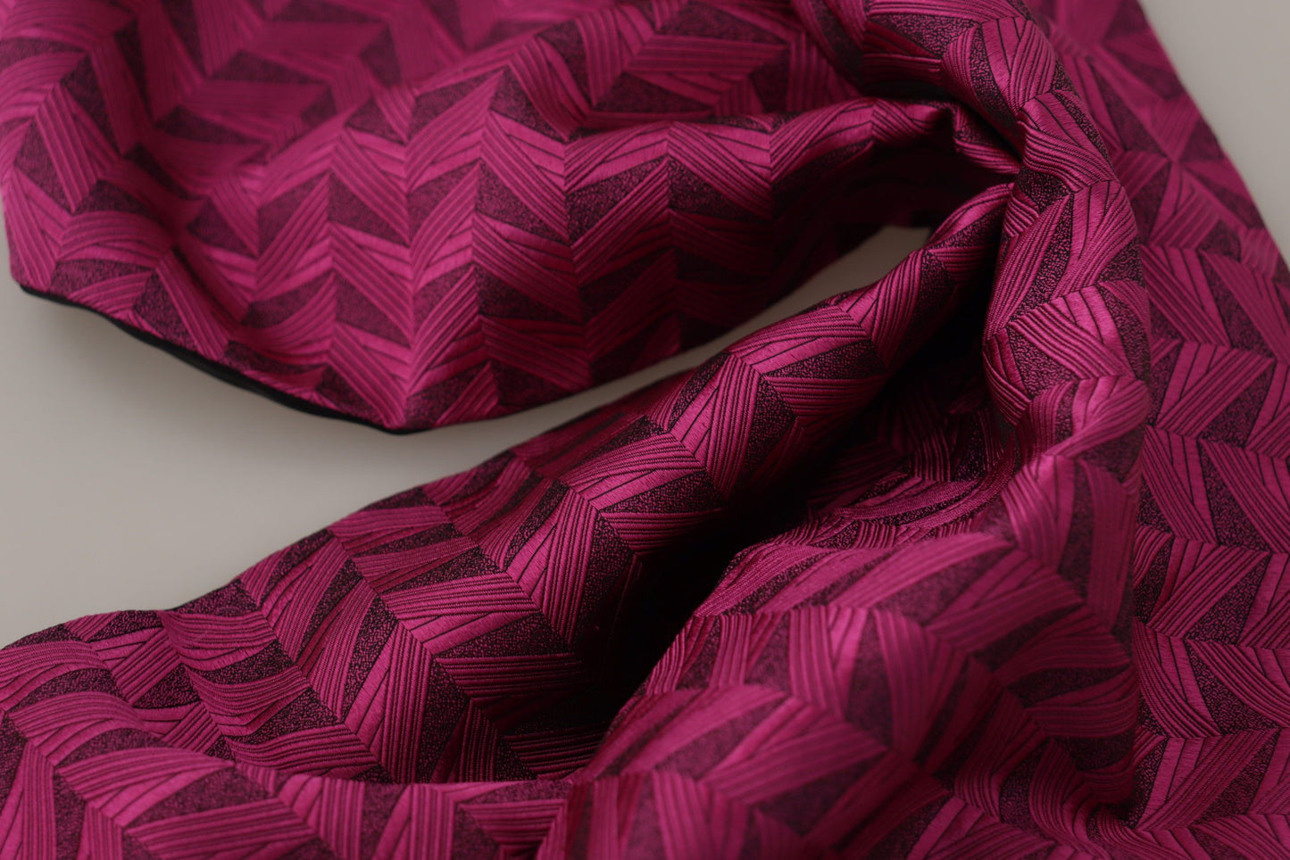 Magenta geometrische patroon sjaal Fringe zijden sjaal