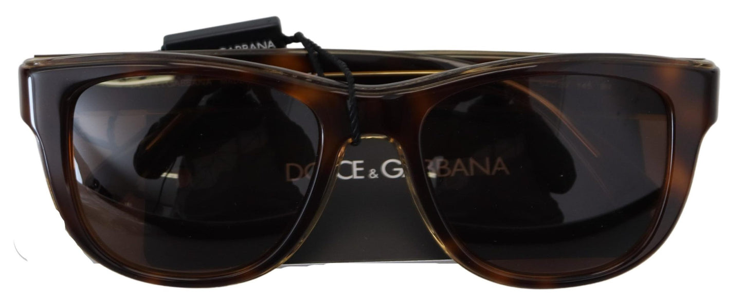 Chic Unisex Brown Acetate Sunglasses