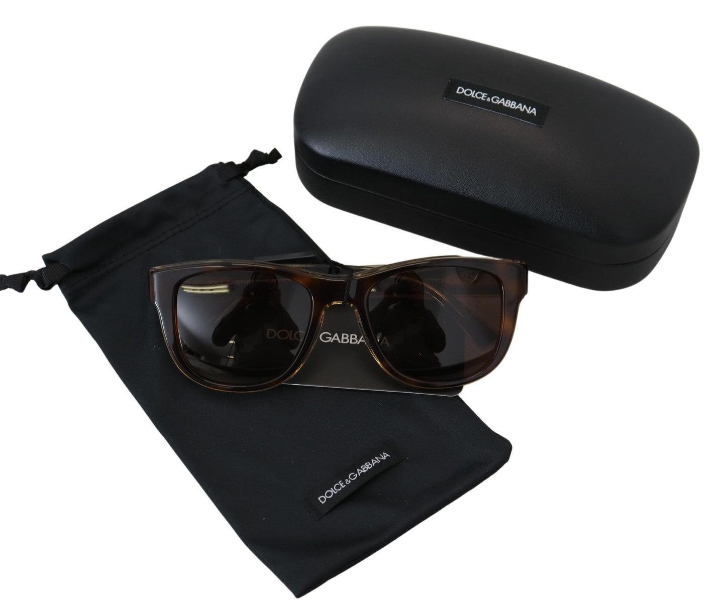 Chic Unisex Brown Acetate Sunglasses