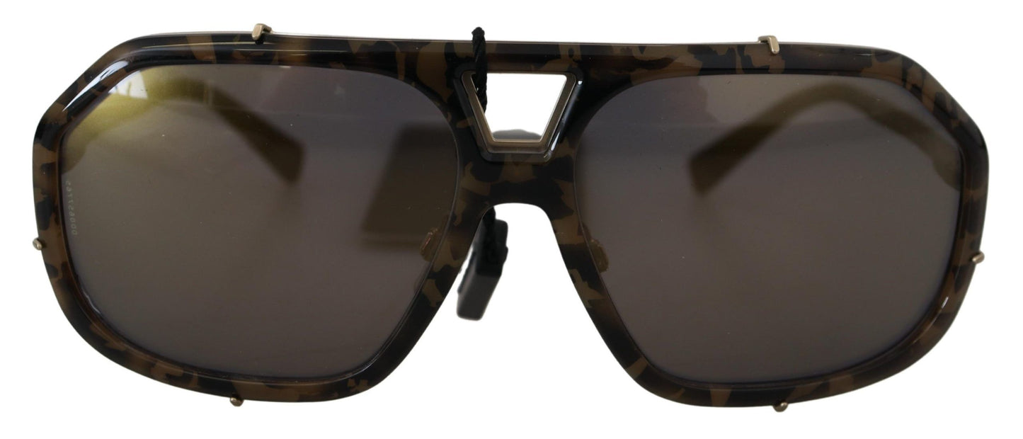 Chic Aviator Mirrored Brown Sunglasses