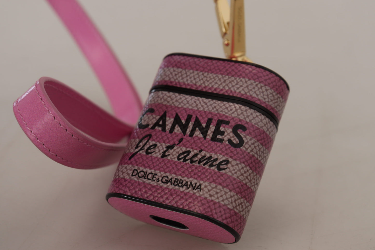 Elegante funda de cuero para AirPods en rosa