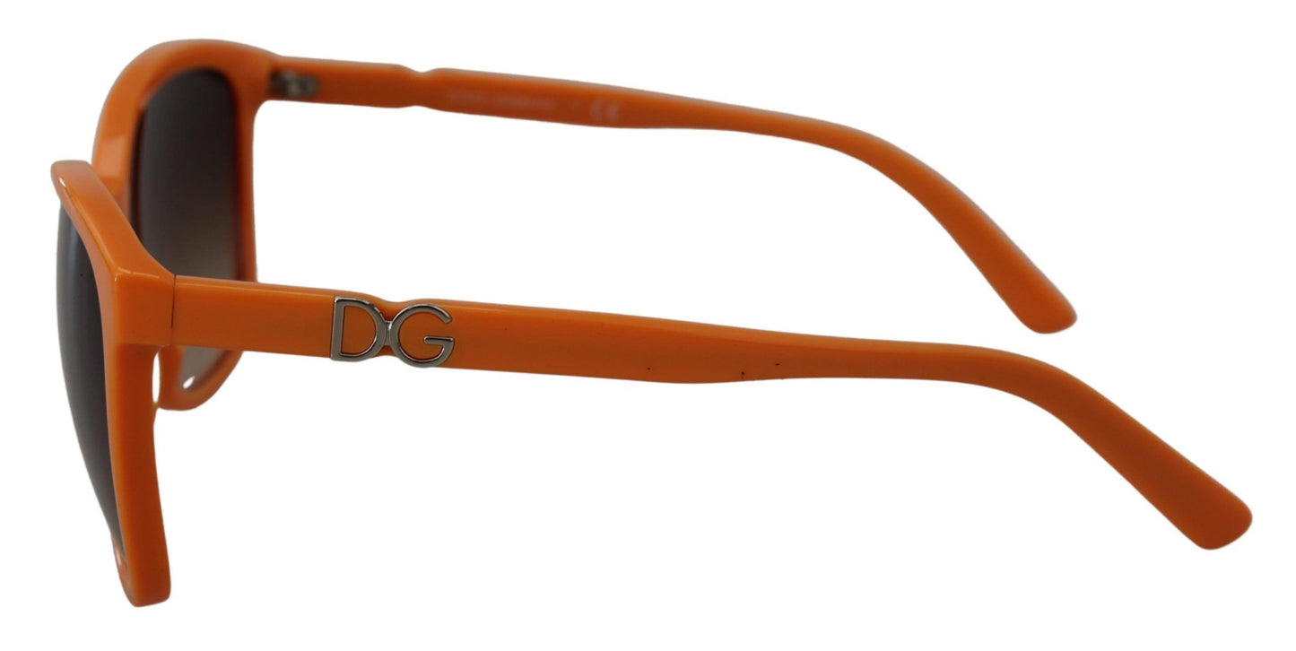 Elegantes gafas de sol redondas de color naranja para mujer