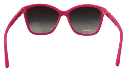 Elegantes gafas de sol redondas rosas para mujer