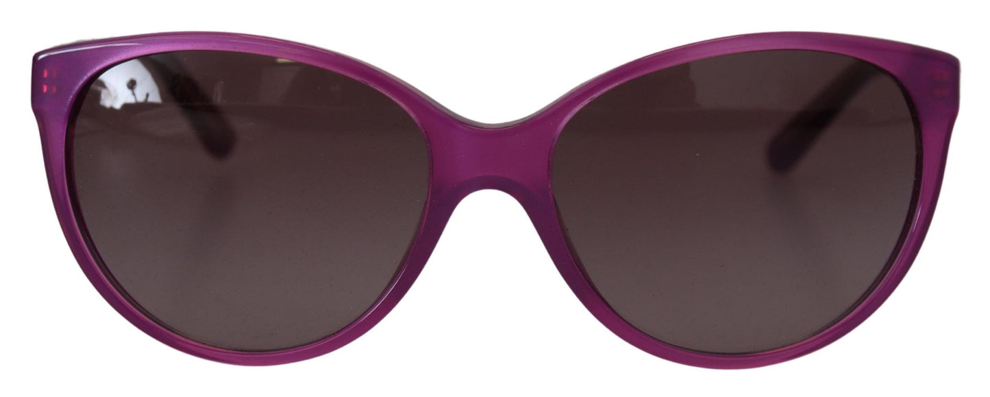 Elegantes gafas de sol redondas de acetato morado