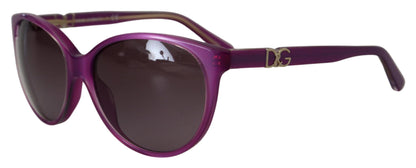 Elegantes gafas de sol redondas de acetato morado