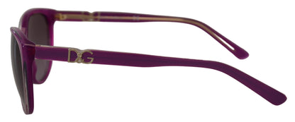 Elegantes gafas de sol redondas de acetato morado