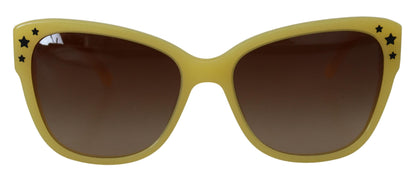 Gafas de sol elegantes con degradado de acetato amarillo