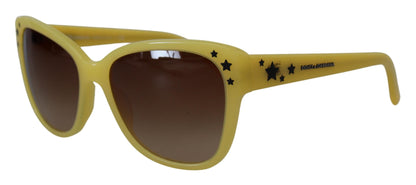 Gafas de sol elegantes con degradado de acetato amarillo