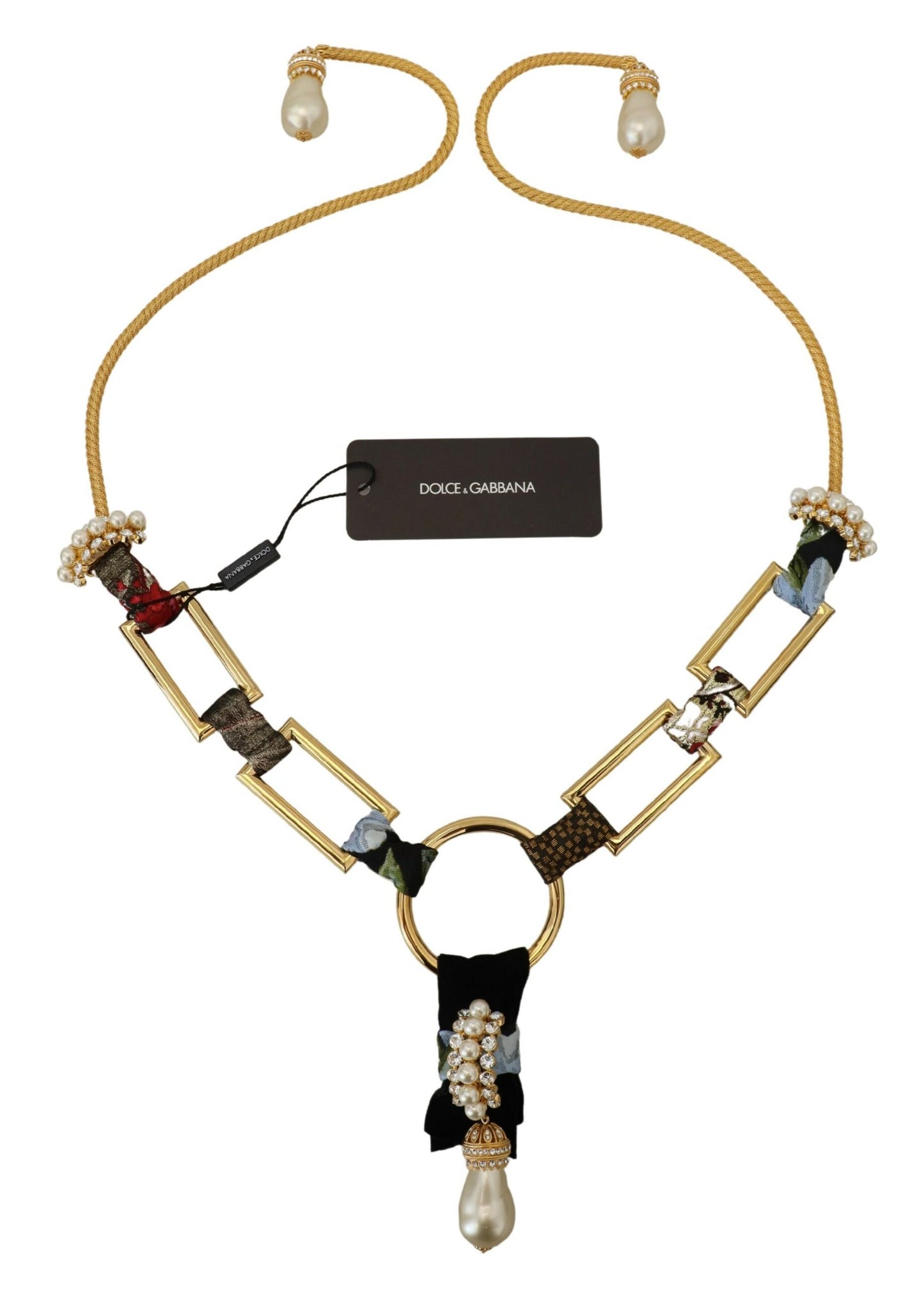 Elegante gouden messing parel verklaring ketting