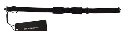 Elegant Black Silk Bow Tie