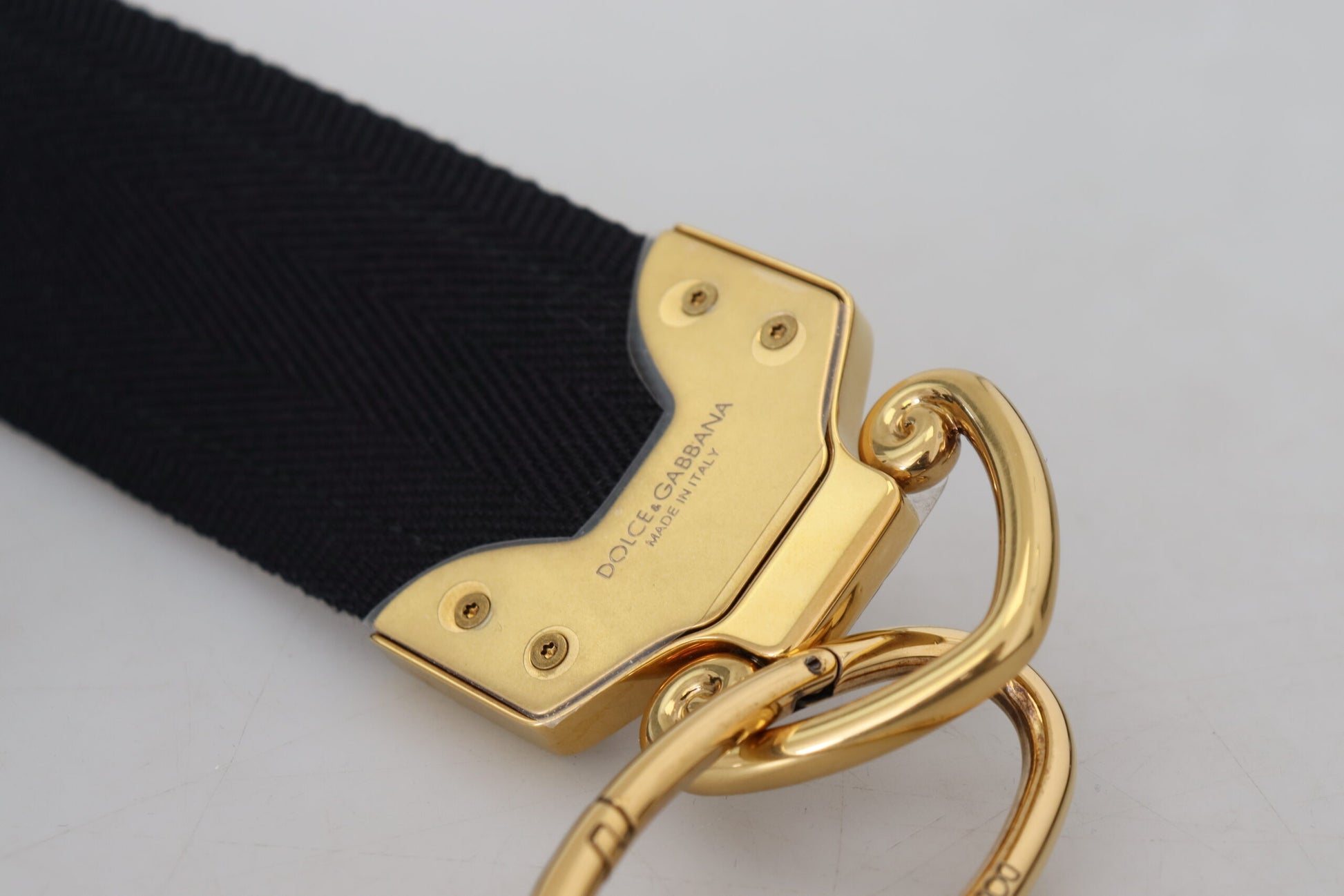 Correa elegante para bolso de hombro negro dorado