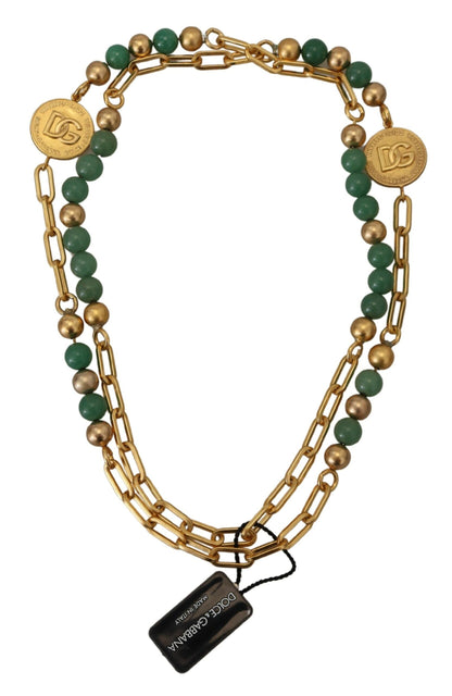 Elegant Gold-Plated Gemstone Necklace