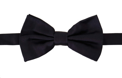 Elegant Blue Silk Bow Tie