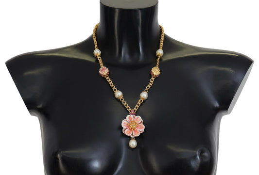 Elegante bloemenverklaring bedelketting