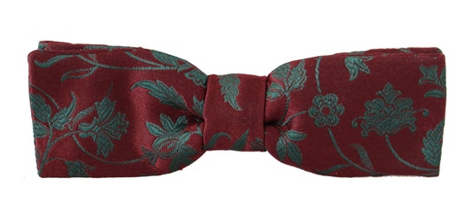 Elegant Maroon Patterned Bow Tie