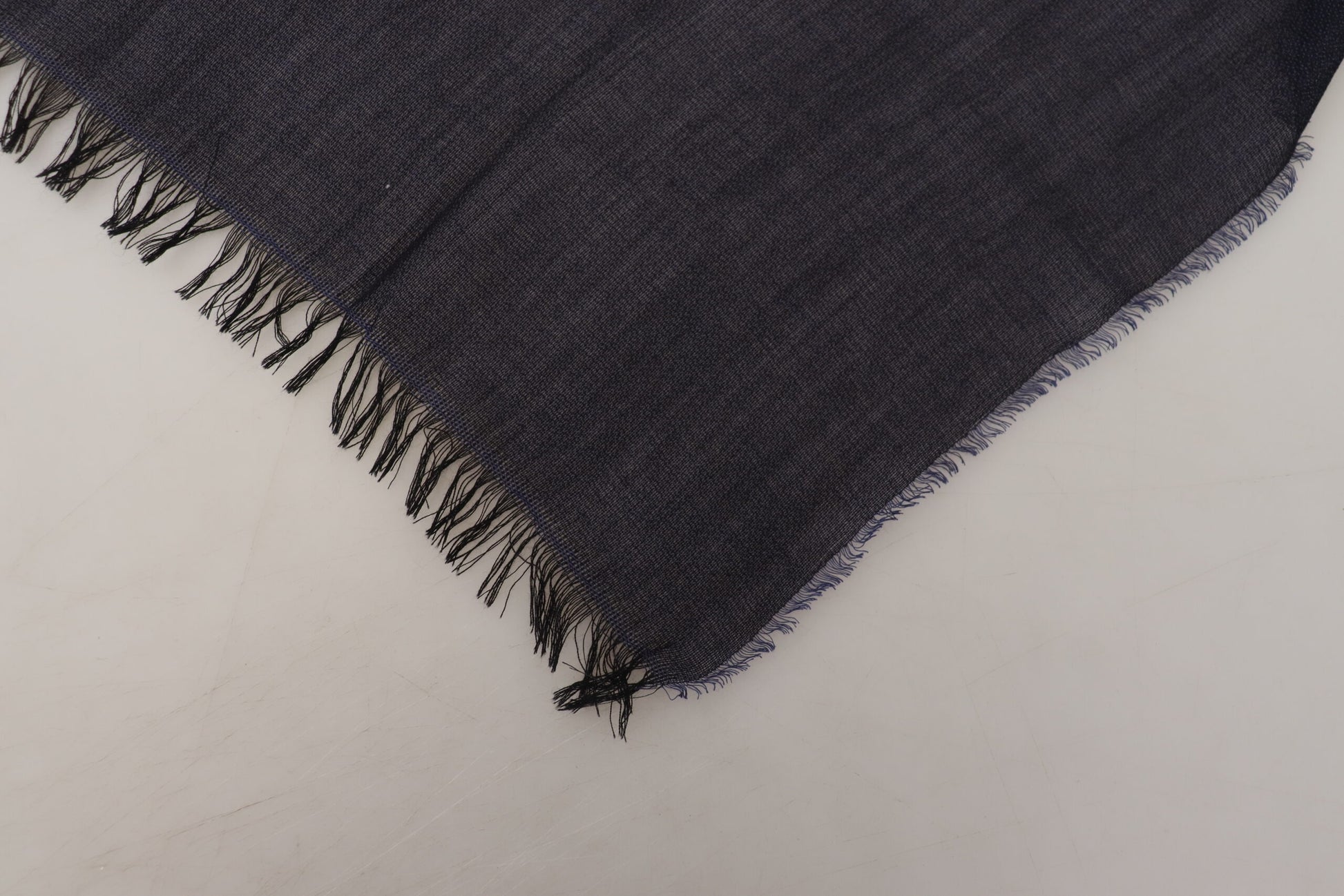 Elegant Fringed Wool Blend Scarf