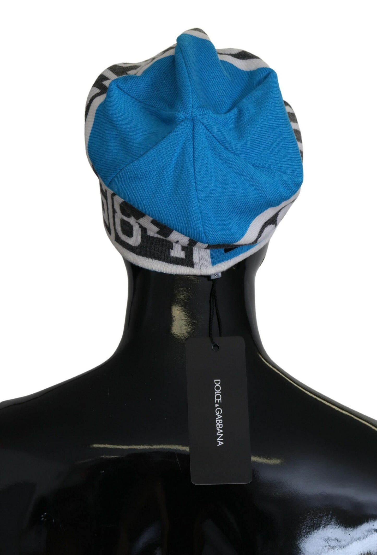 Elegante gorro de punto multicolor con logo DG