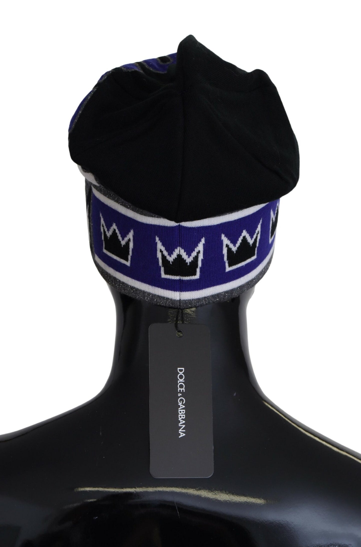 Muts van veelkleurige wolmix met Queen-logo