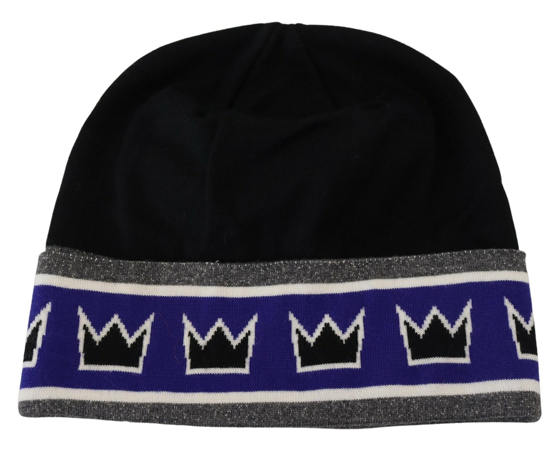 Gorro de mezcla de lana multicolor con logo Queen