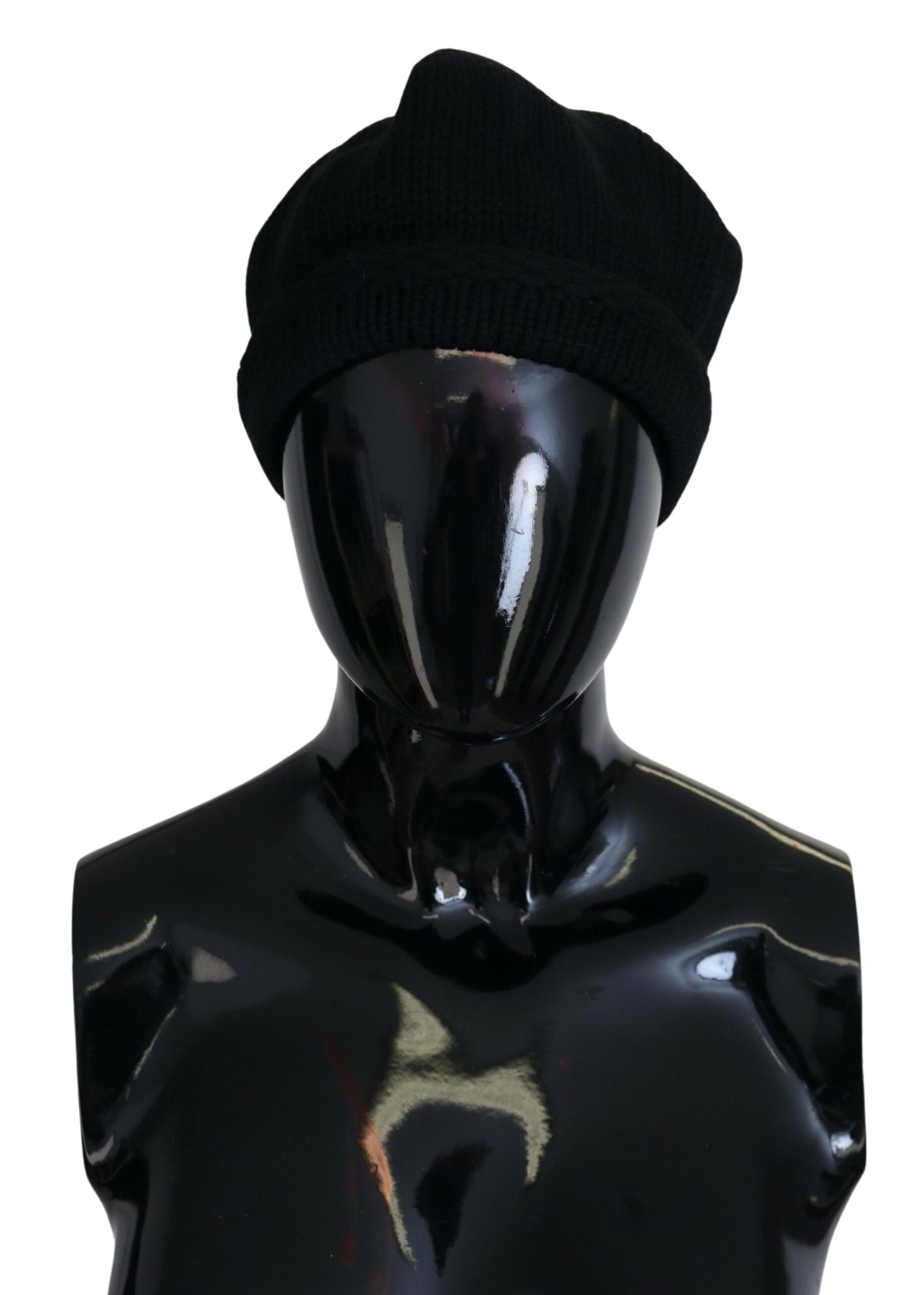 Gorro elegante de lana virgen negro