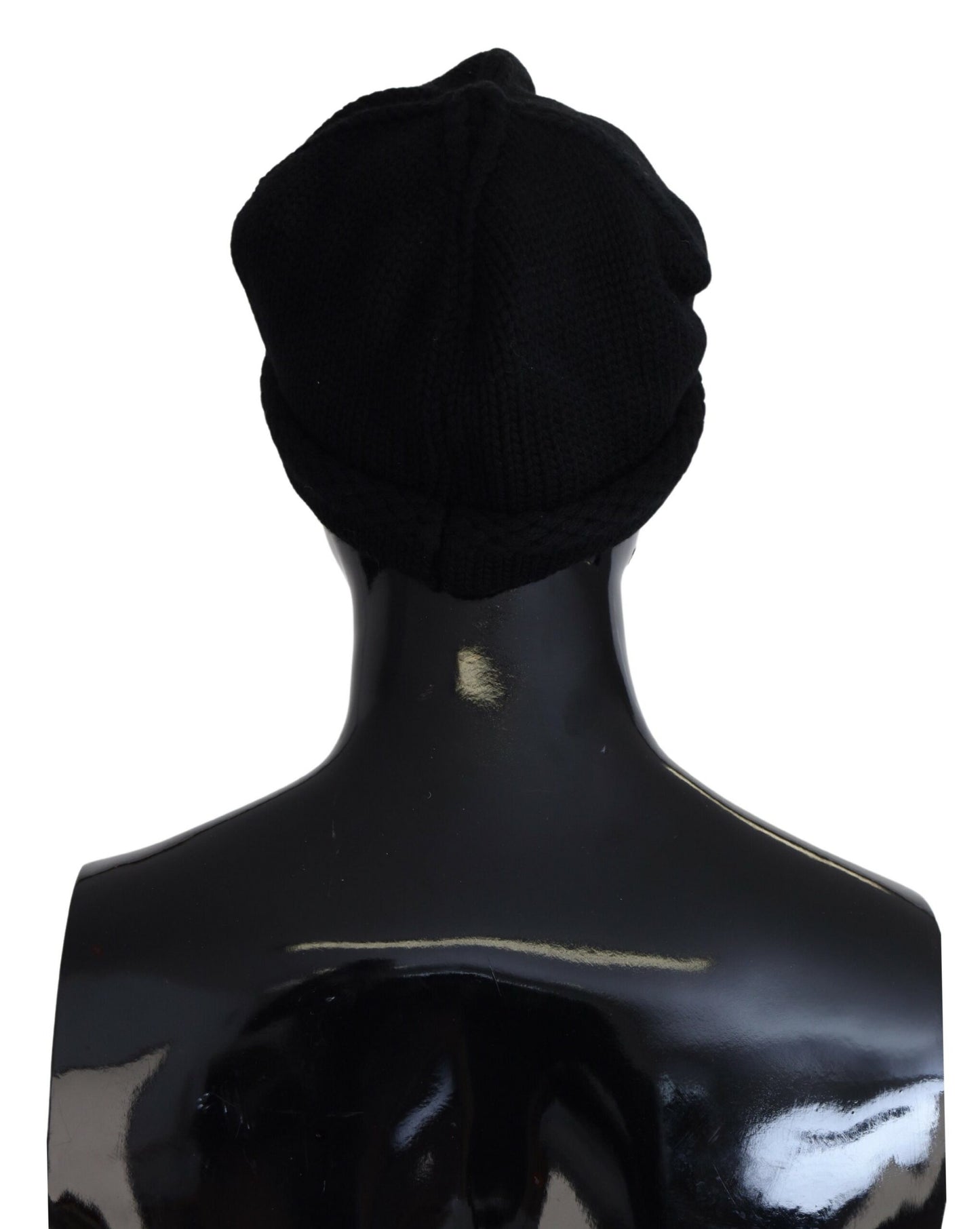 Gorro elegante de lana virgen negro