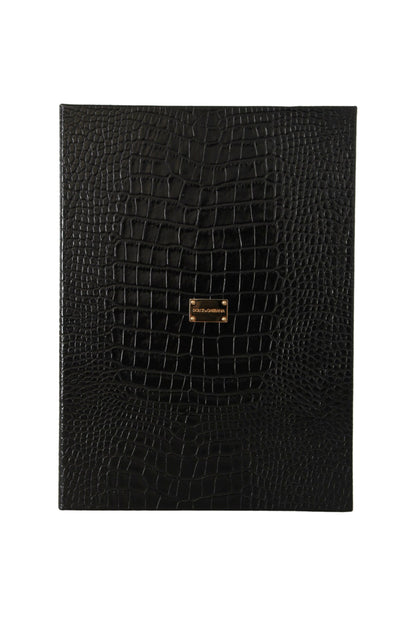 Elegant Black Leather Catalogue Case