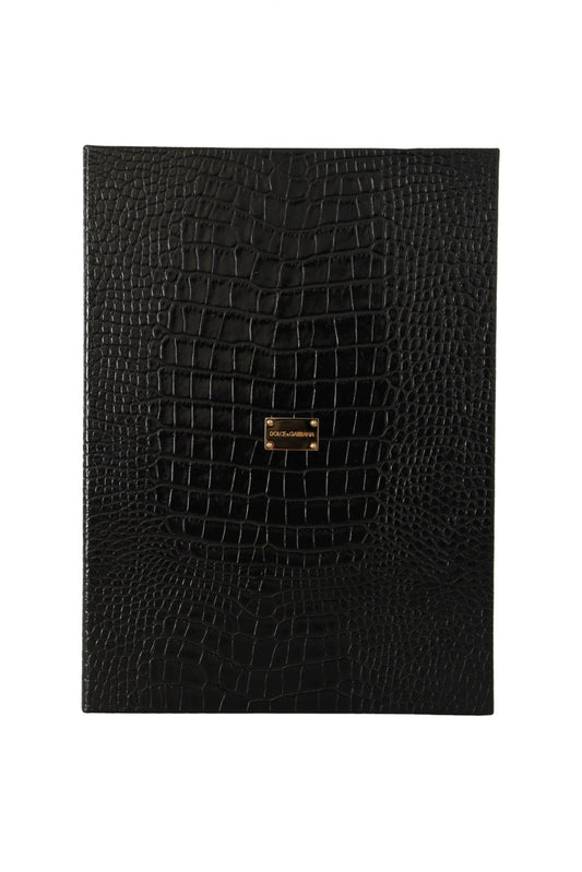 Elegant Black Leather Catalogue Case