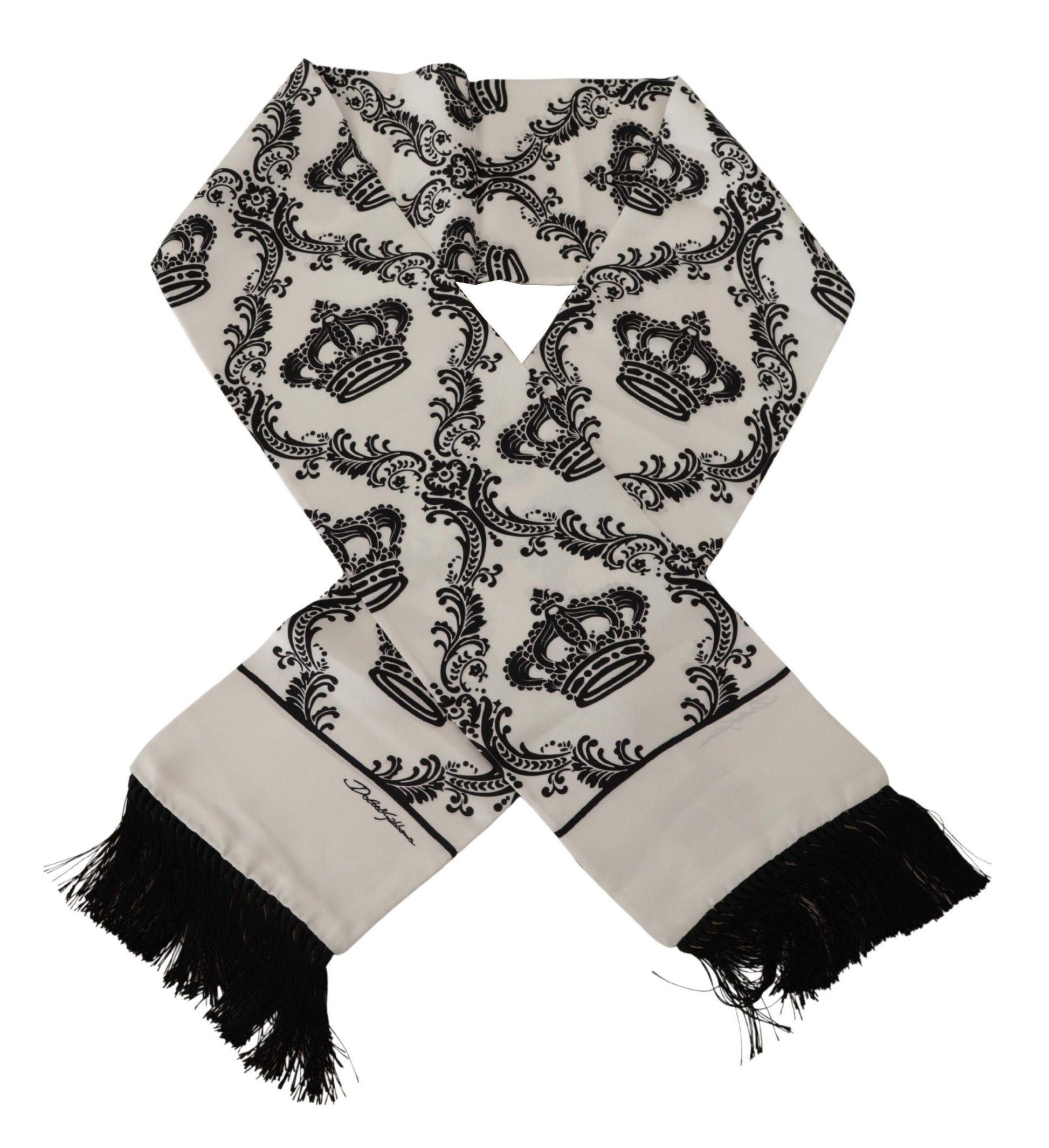 Royal Crown Printed Silk Men's Scarf