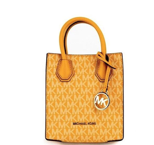 Mercer XS Honeycomb Gold Signature PVC North South shopper crossbodytas