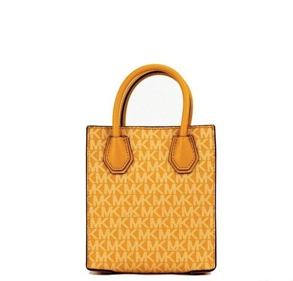 Bolso bandolera Mercer XS Honeycomb Gold Signature de PVC North South Shopper