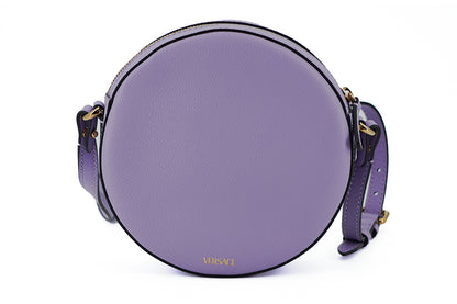 Elegante bolso de hombro redondo morado