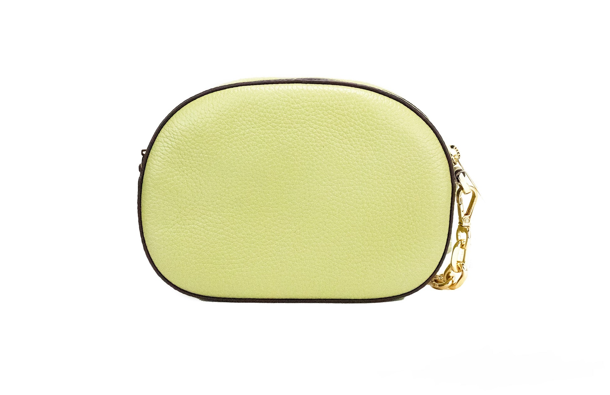 Jet Set Glam Light Sage lederen voorvak ovale crossbody handtas