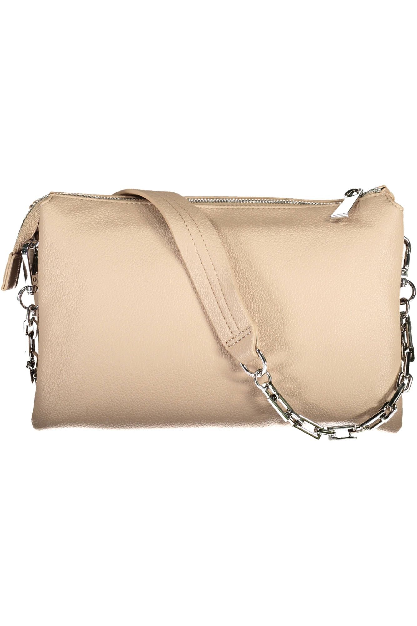 Chic Beige Chain-Handle Shoulder Bag