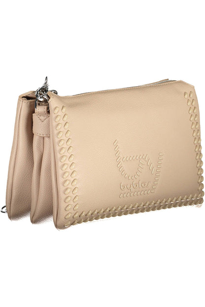 Chic Beige Chain-Handle Shoulder Bag