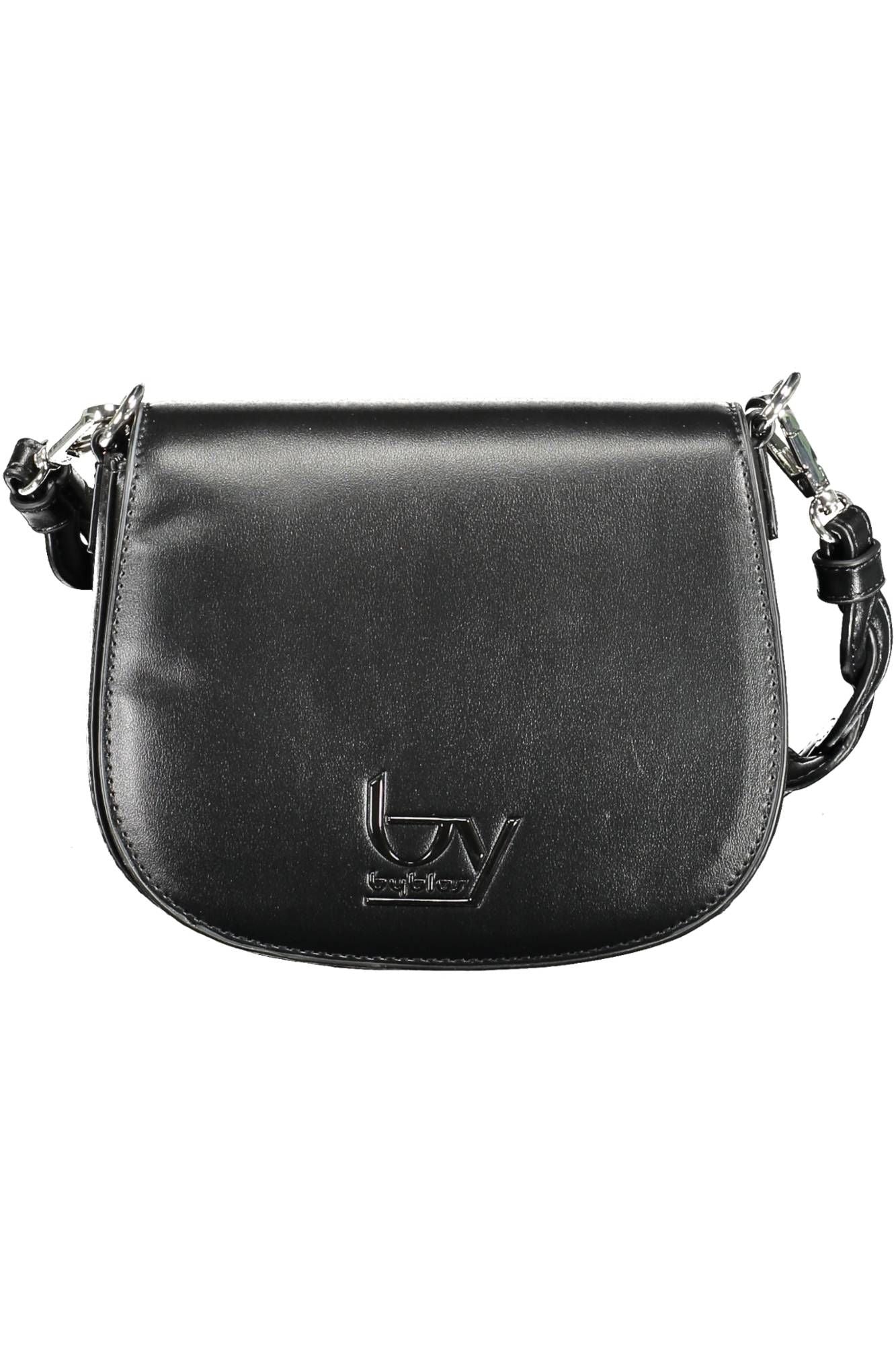 Elegant Contrasting Detail Black Handbag