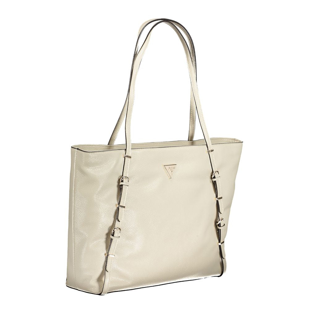 Beige Polyethylene Handbag