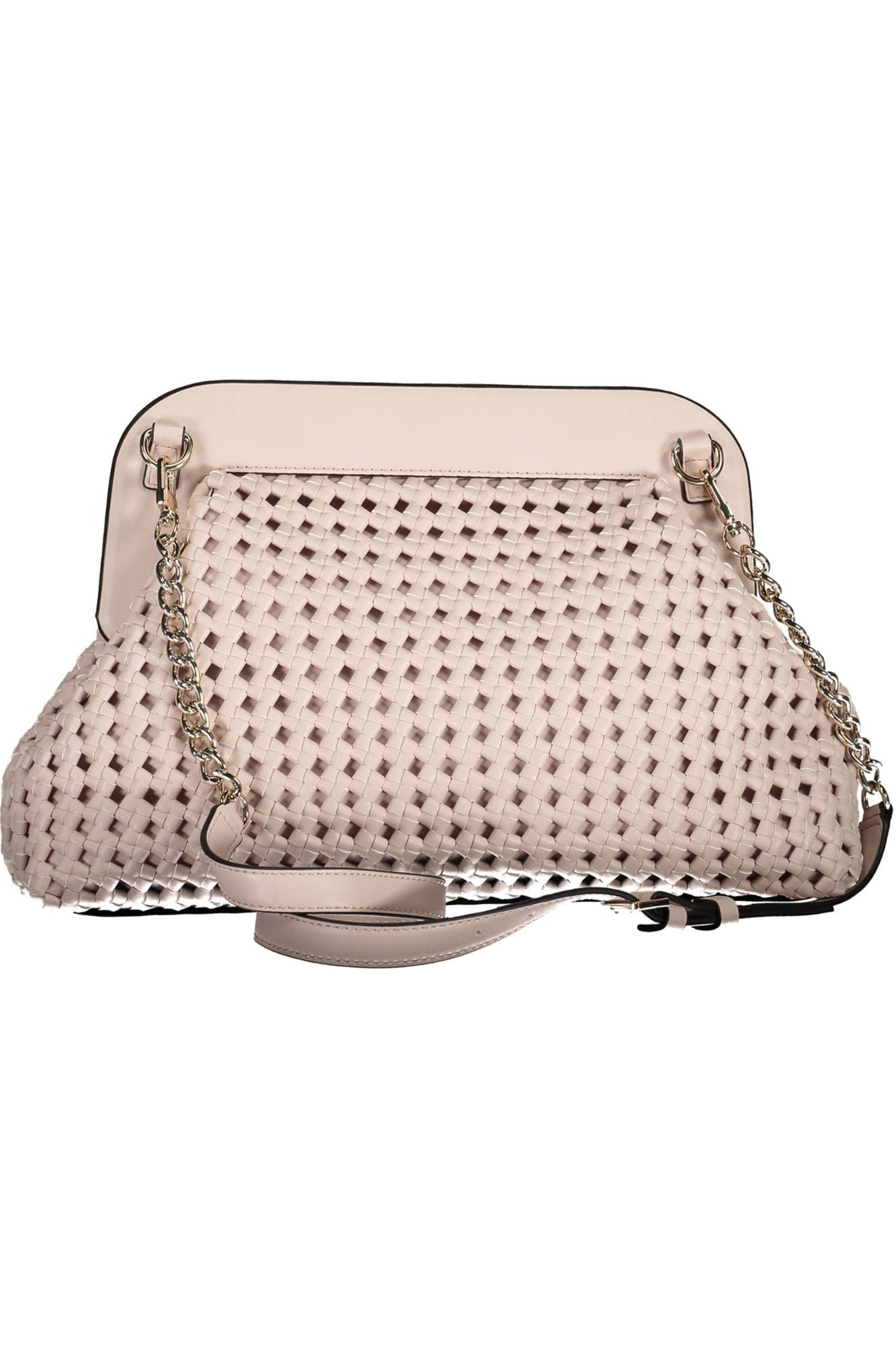 Elegant Pink Handbag with Contrasting Details