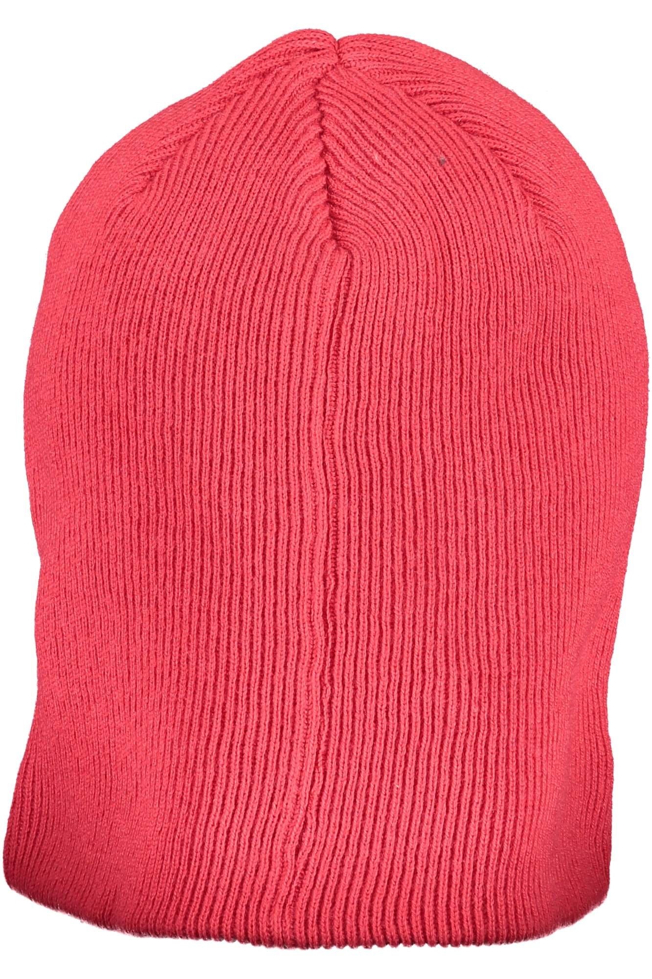 Chic Red Cotton Cap with Iconic Logo