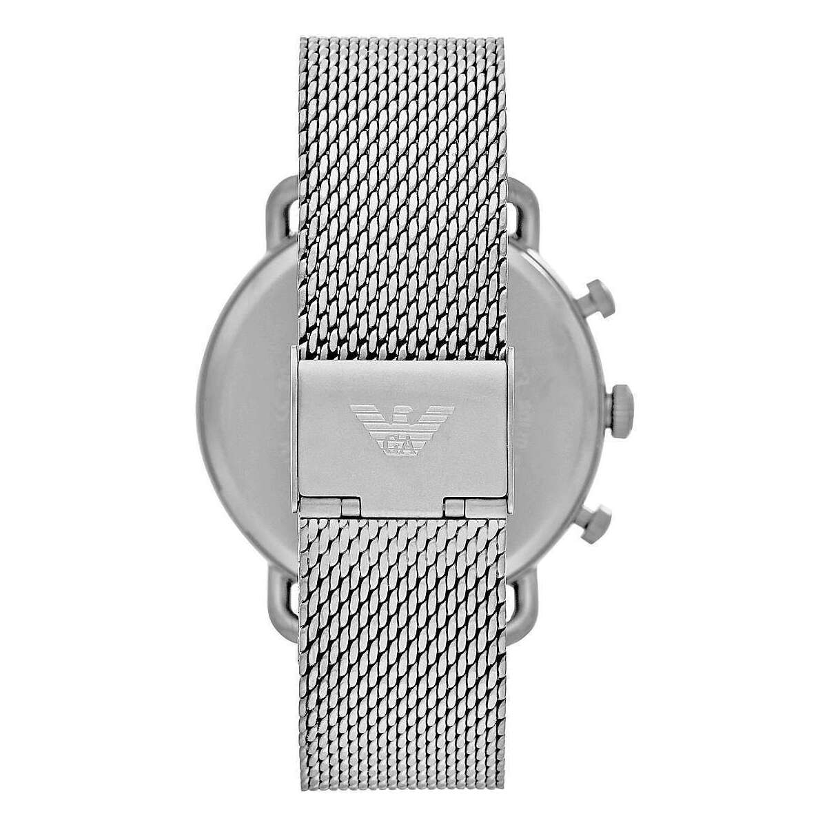 Sophisticated Silver Steel Chronograph Watch