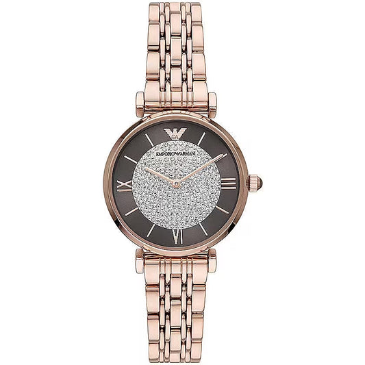 Elegante reloj para mujer en tono oro rosa