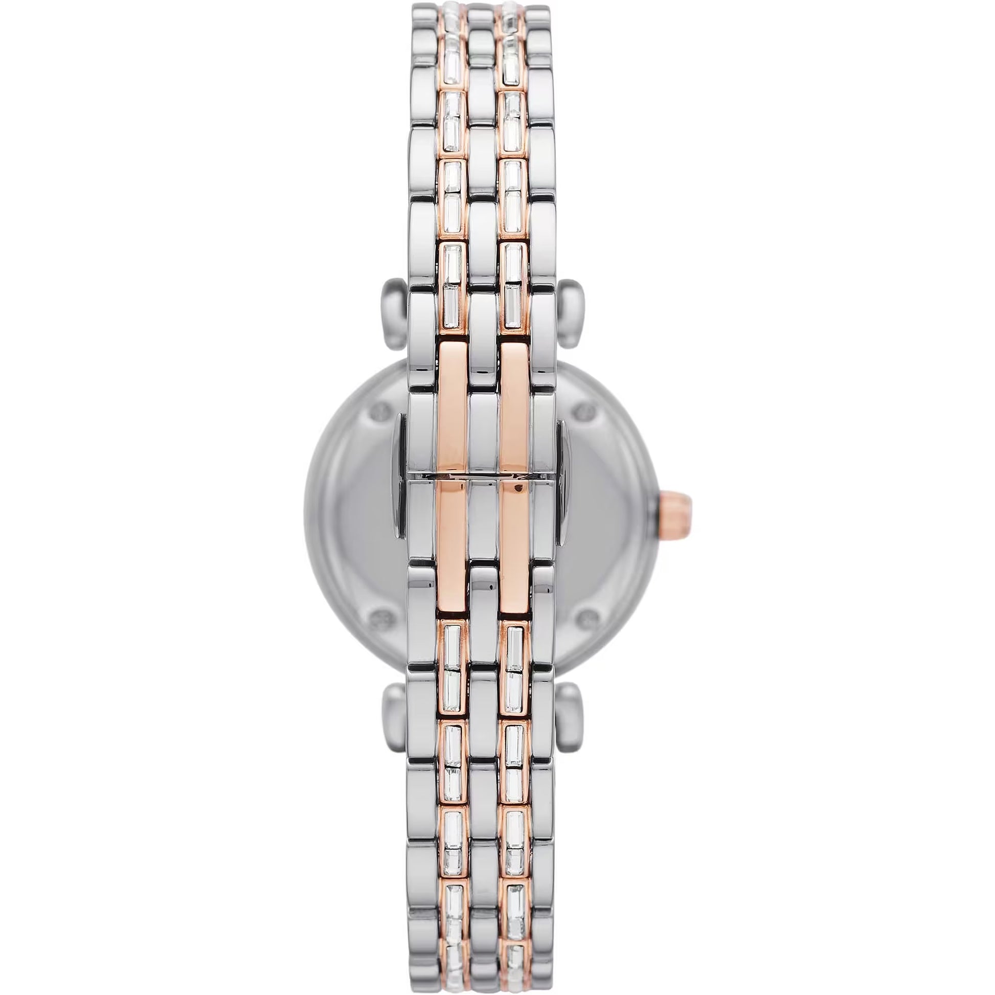 Elegante reloj de mujer de acero inoxidable con esfera plateada